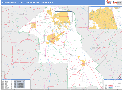 Warner Robins Metro Area Digital Map Basic Style